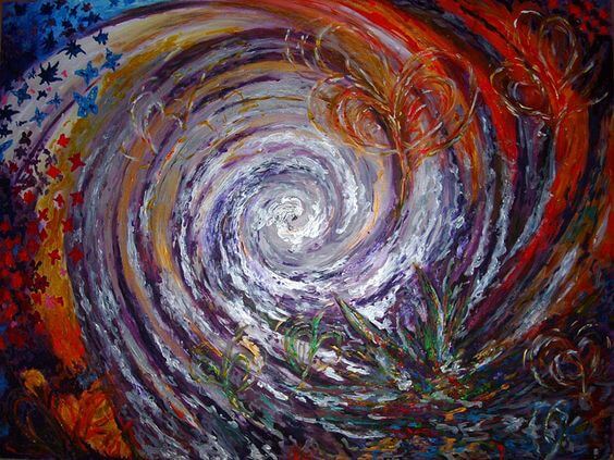 Espiral de luz y energía representando el chakra Ajna